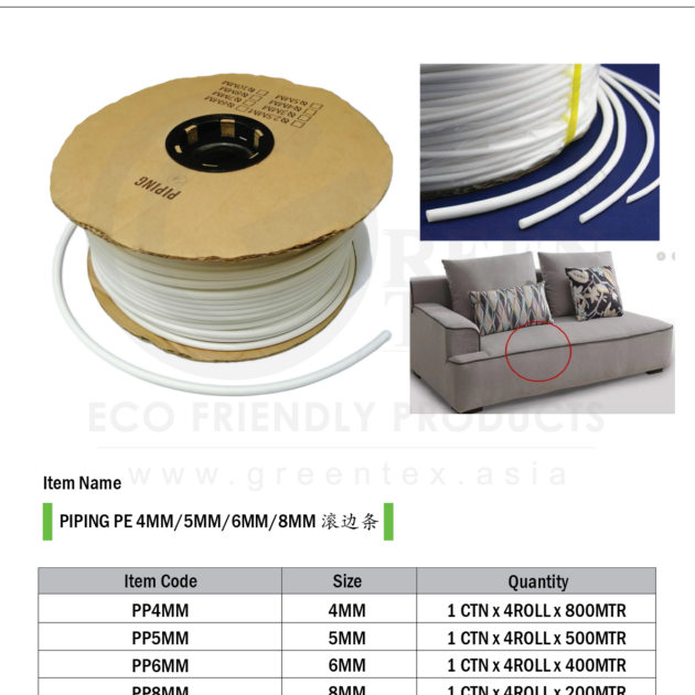 PIPING PE 4MM/5MM/6MM/8MM
