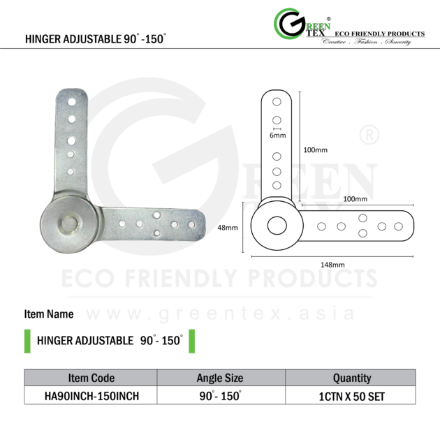 HINGER ADJUSTABLE 90 - 150