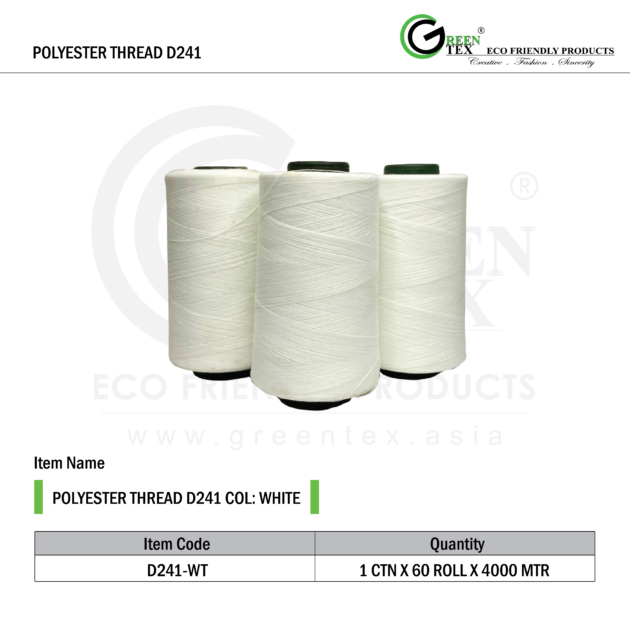 POLYESTER THREAD D241 COL: WHITE
