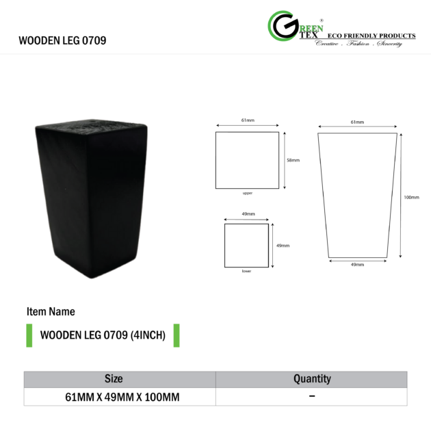 WOODEN LEG 0709 4 INCH